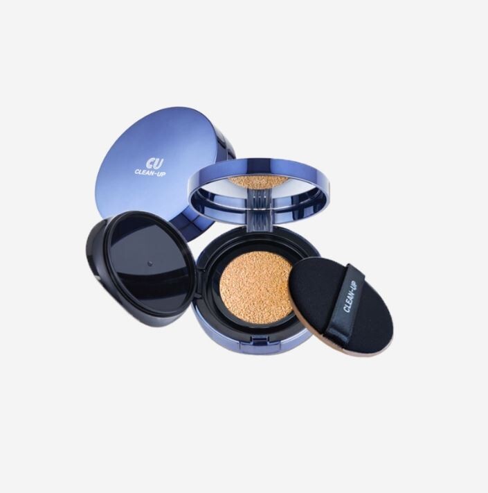 CUSKIN CU Clean-Up Skinfit Cushion #19 Light Base Pact 15g+Refill 15g