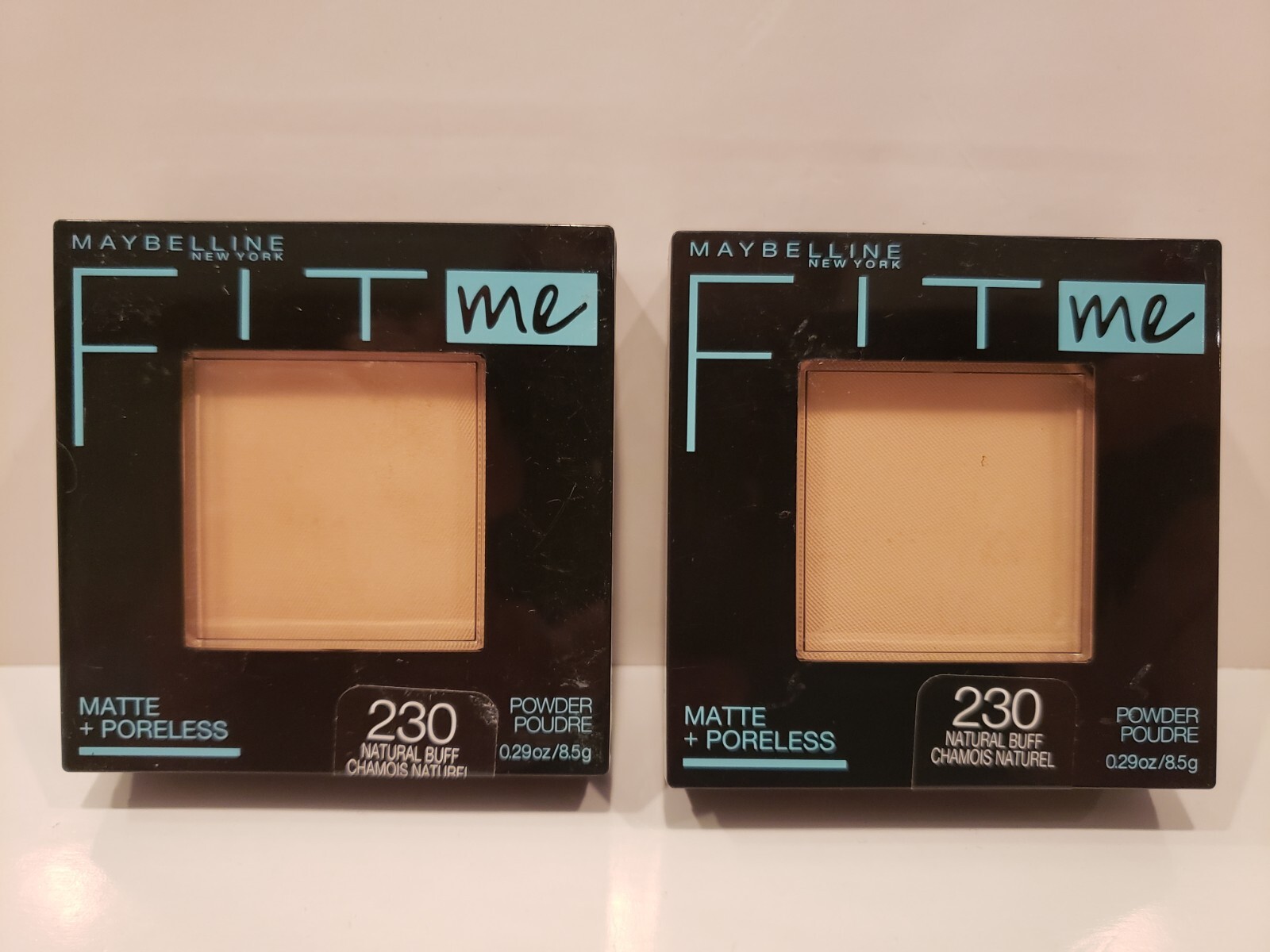 Maybelline~Lot of 2~Fit Me! Matte & Poreless Powder Foundation~#230 Natural Buff
