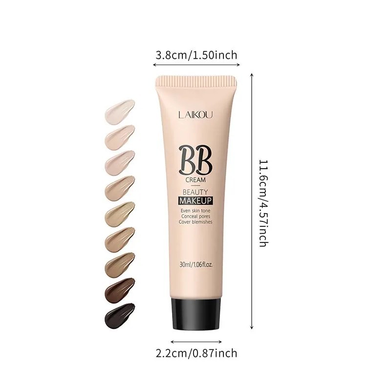 BB Cream Waterproof Foundation Concealer Brighten Skin Tone Makeup 30ml