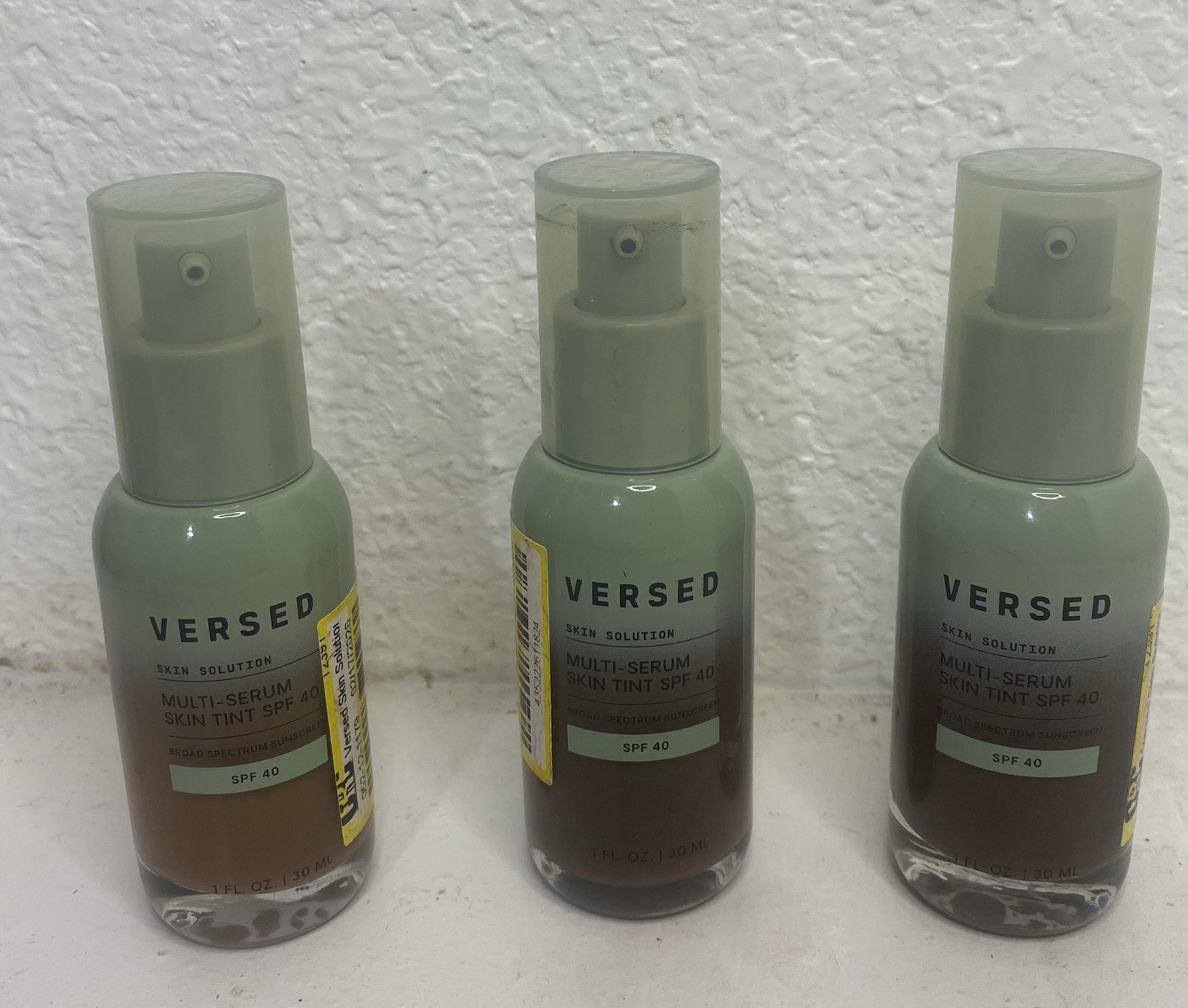 Lot of 3 Versed Skin Solution Multi-Serum Skin Tint Foundation 14C – 40 SPF