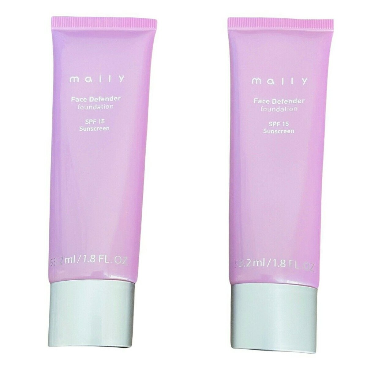 Lot of 2 Mally Face Defender Foundation Color RICH SPF 15 Sunscreen