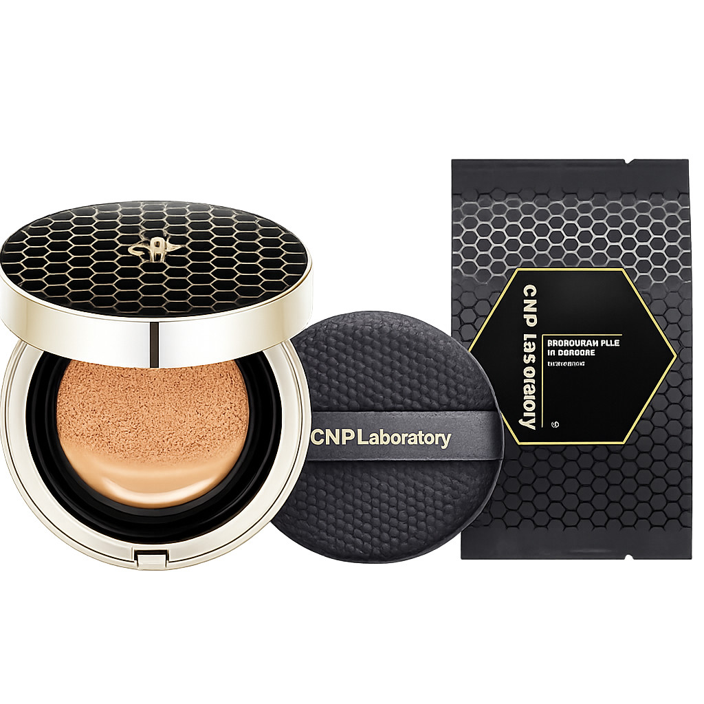 CNP Propolis Ampule In Cushion Foundation Set 15g + Refill 15g (2shade)