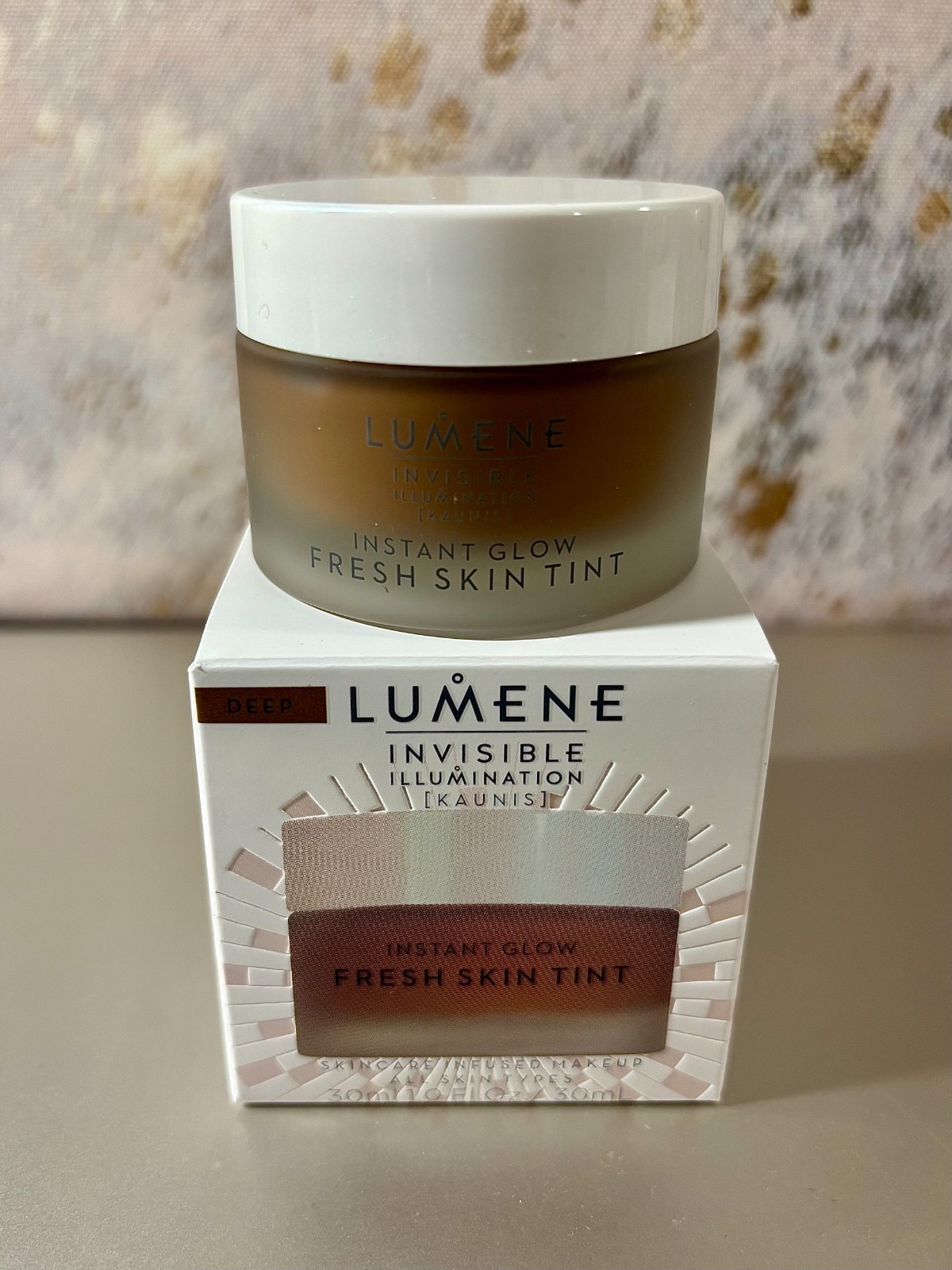 Lumene Fresh Glow Skin Tint cream foundation shade Deep 1 fl.oz. FREE SHIP!