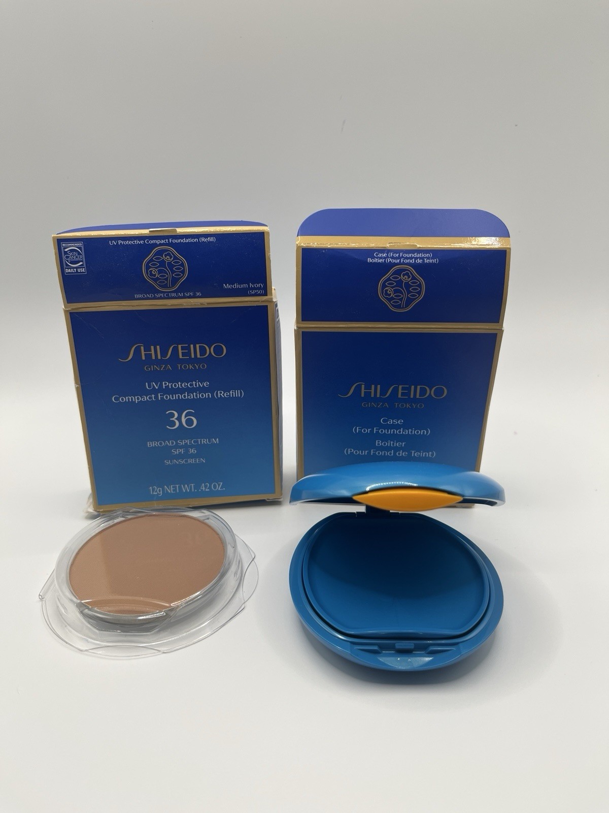 SHISEIDO UV Protective Compact Foundation REFILL + CASE SPF 36 MEDIUM IVORY