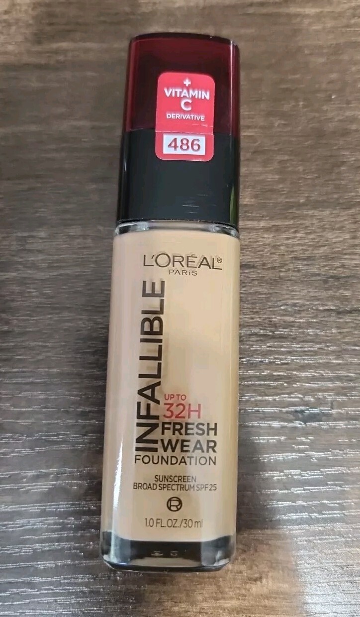 L’Oreal Infallible Fresh Wear Foundation w/SPF 25 up to 24Hr #486 Toasted Almond