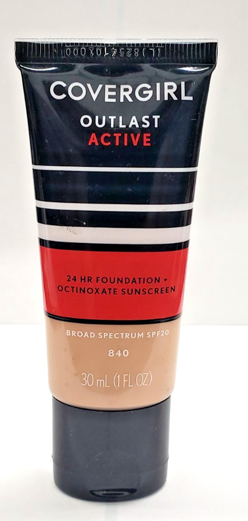 NEW Covergirl Outlast Active 24 Hour Foundation SPF 20- 840 Natural Beige