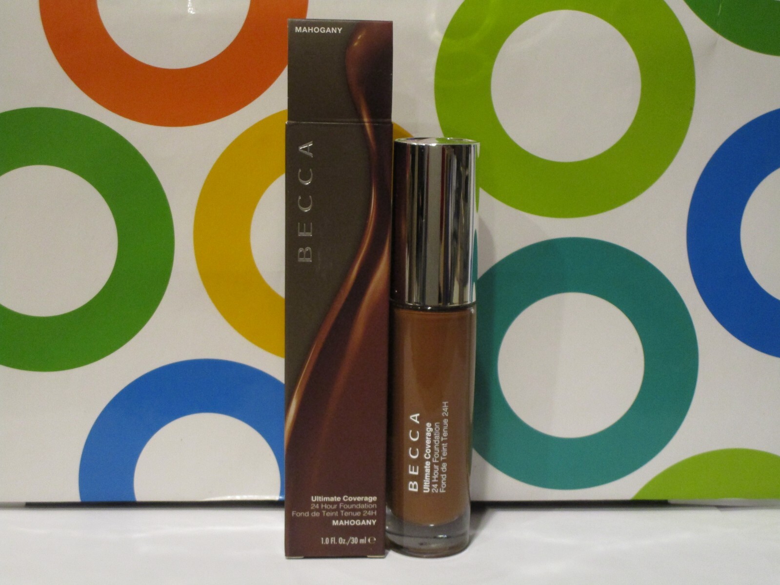 BECCA ~ ULTIMATE COVERAGE 24 HOUR FOUNDATION ~ MAHOGANY ~ 1.0 OZ BOXED