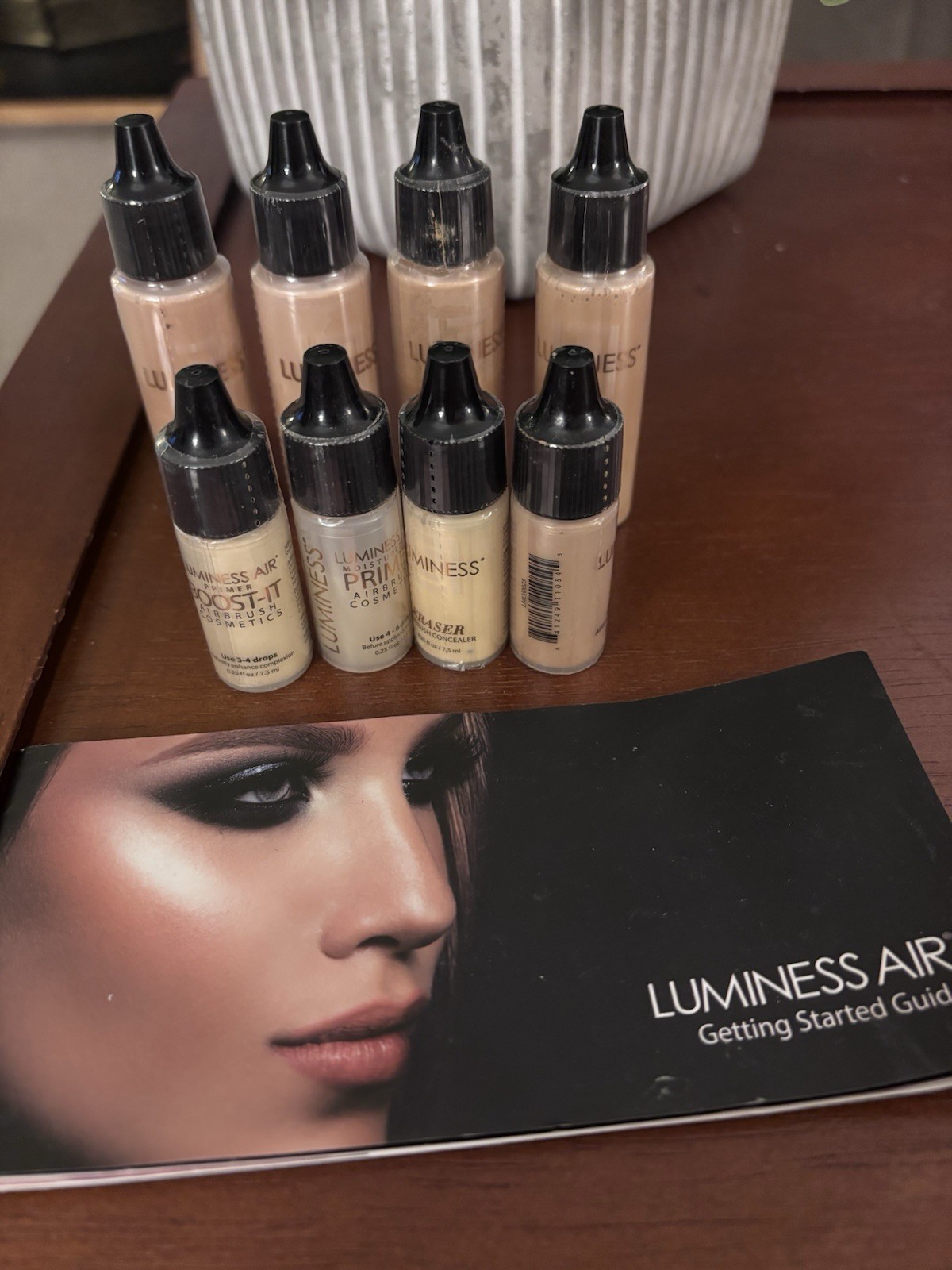Luminess Airbrush Makeup LOT 9 Bottles Foundation Primer Illuminator