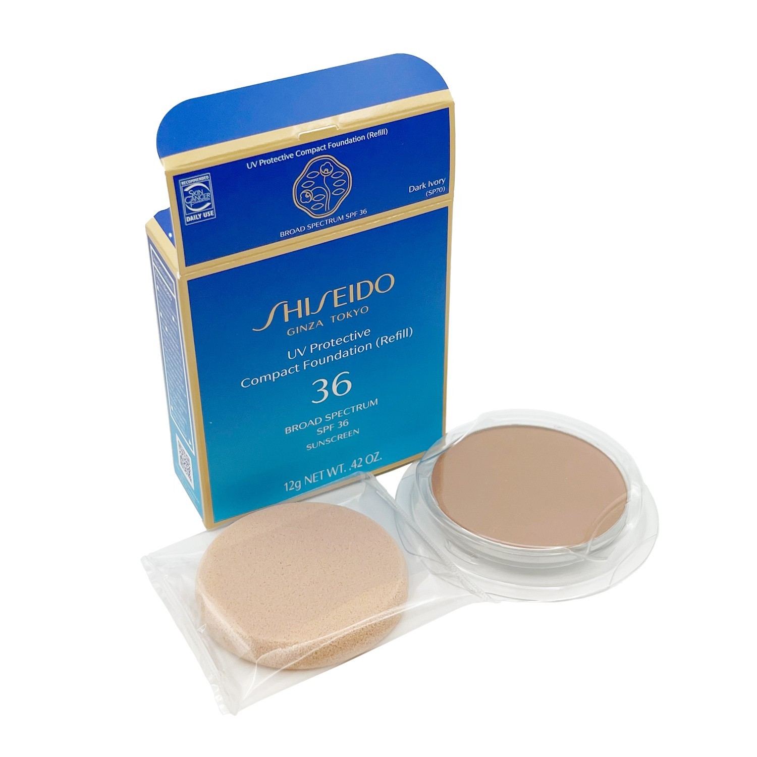 Shiseido UV Protective Compact Foundation Refill SPF 36 – Dark Ivory .42 oz