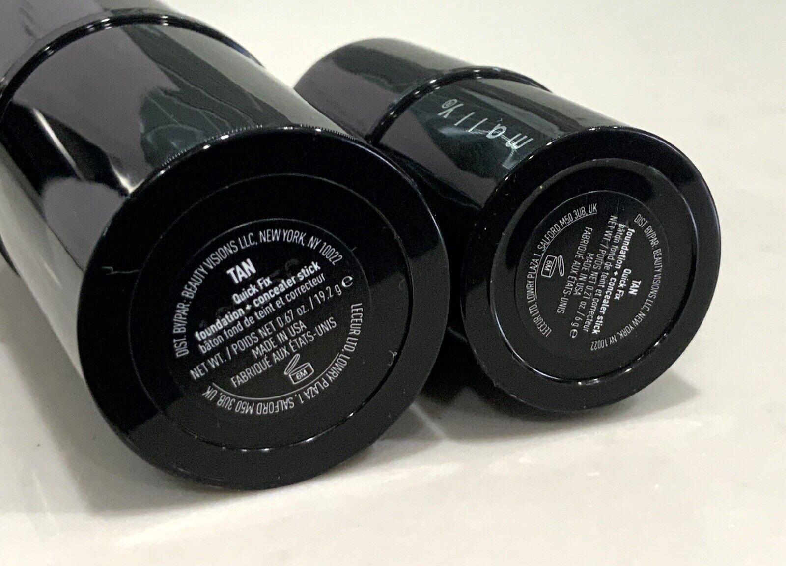 MALLY Quick Fix Foundation & Concealer Stick ~ Tan ~ Full Size + Travel Size NEW