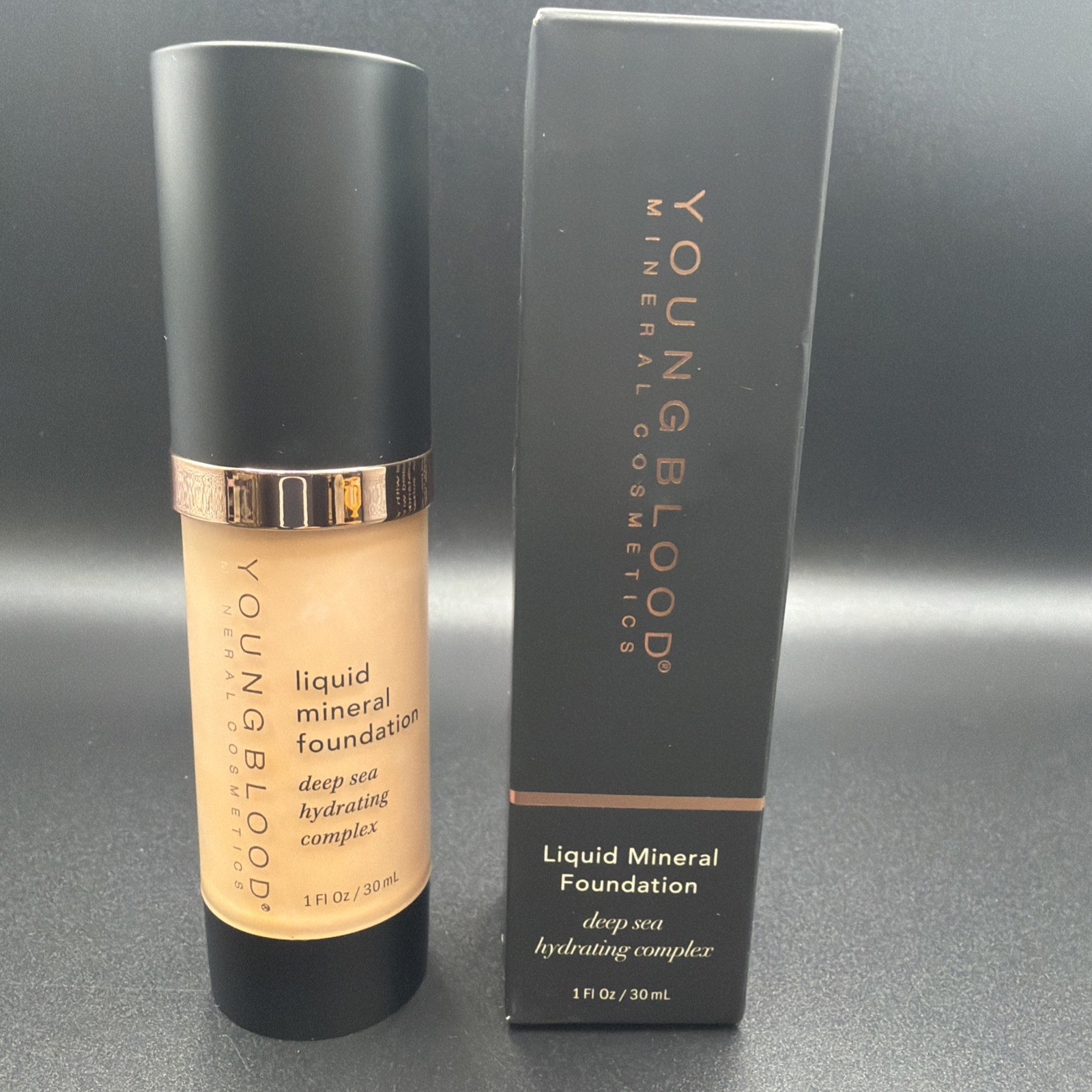 Youngblood liquid Minerals Foundation – Sun Kissed neutral 1 oz / 30 ml, PAO O