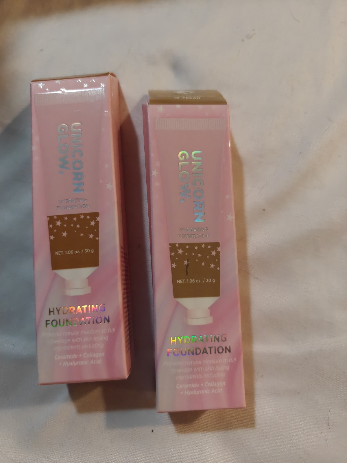 FG2- Unicorn Glow Hydrating Foundation In Shade 10 Pecan Lot of 2