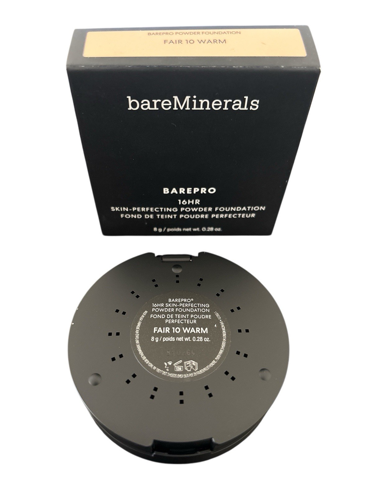 bareMinerals BarePro Skin Perfecting Powder Foundation Fair 10 Warm 0.28oz New