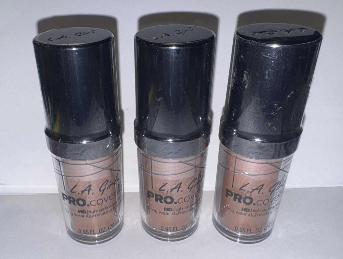 x3 COFFEE GLM654 ~ LA GIRL Pro Coverage HIGH DEFINITION Illuminating Foundation