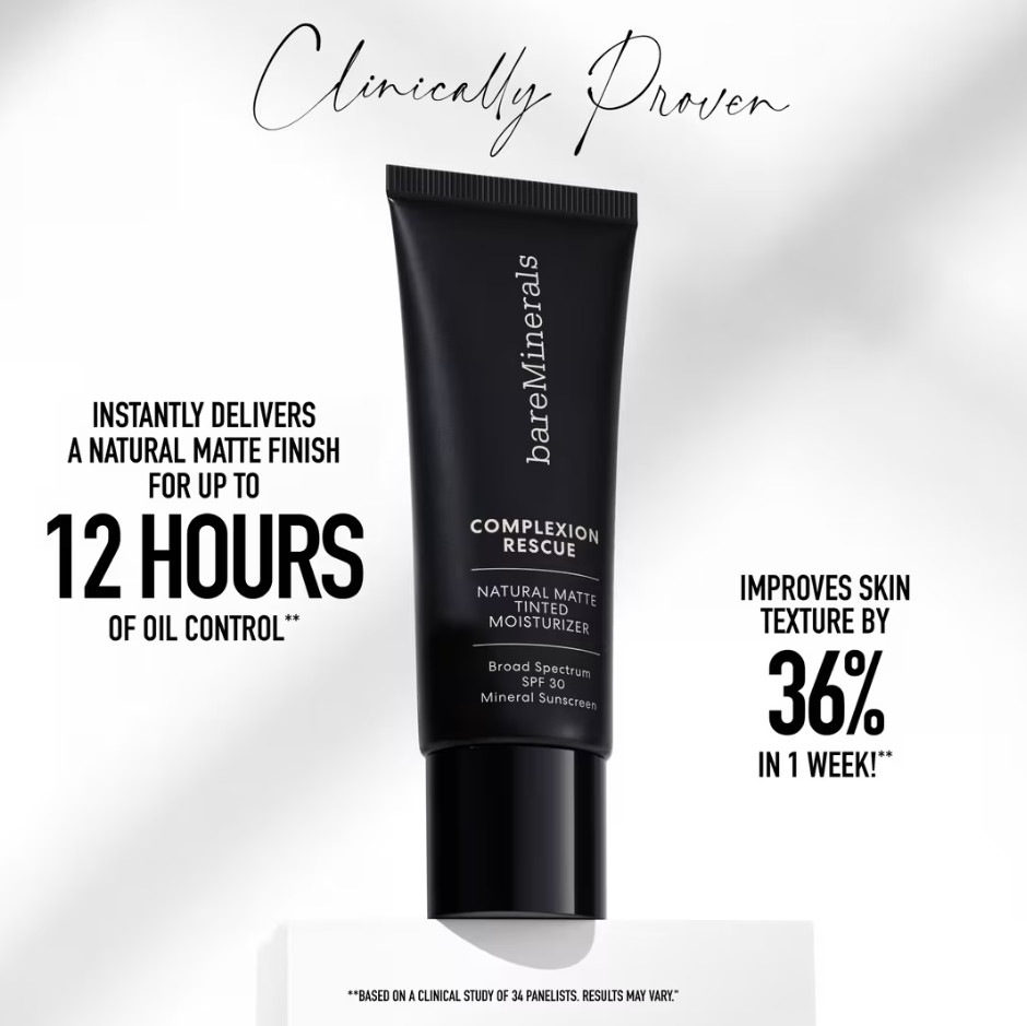 bareMinerals COMPLEXION RESCUE Natural Matte Tinted Moisturizer Mineral SPF 30