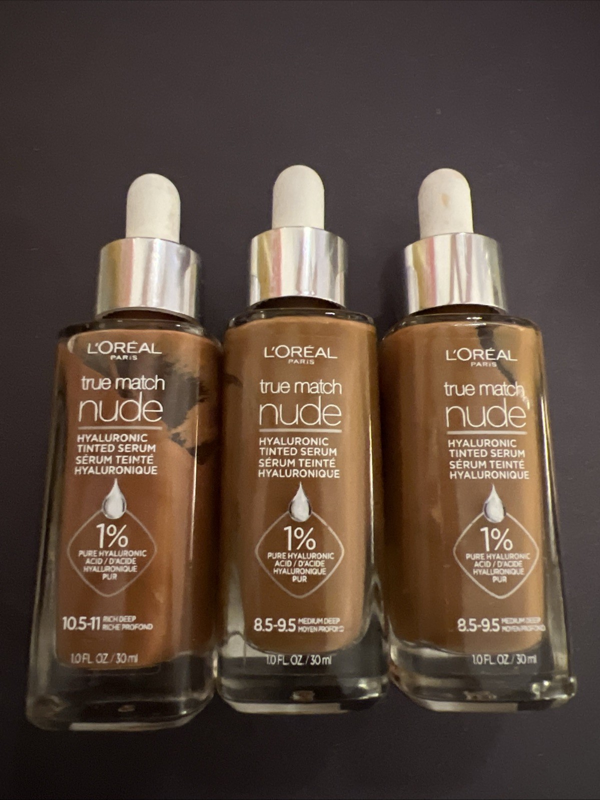 3X~ L’Oreal True Match Nude Hyaluronic Tinted Serum~Med Deep Rich ~New