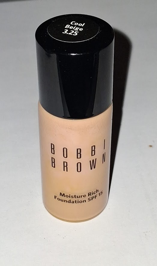 New Bobbi Brown Moisture Rich Foundation #3.25 Cool Beige Travel Size .5oz