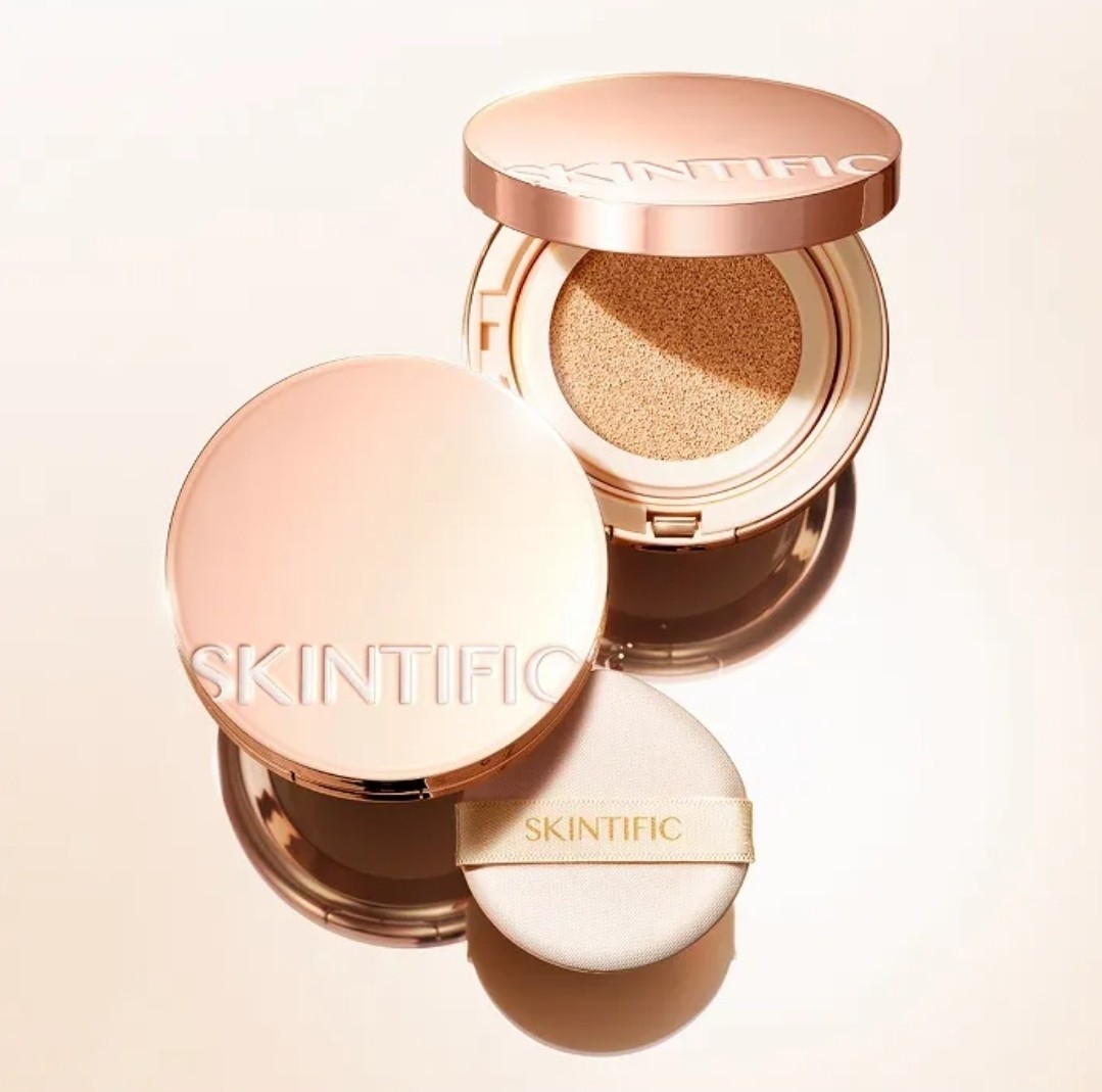 SKINTIFIC Full Coverage Cushion Foundation #0W Warm Porcelain| Satin Glow Finish