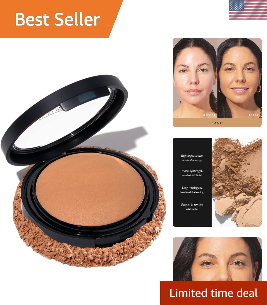Elegant Sand Powder Foundation – Handmade, Paraben-Free, Flawless Finish
