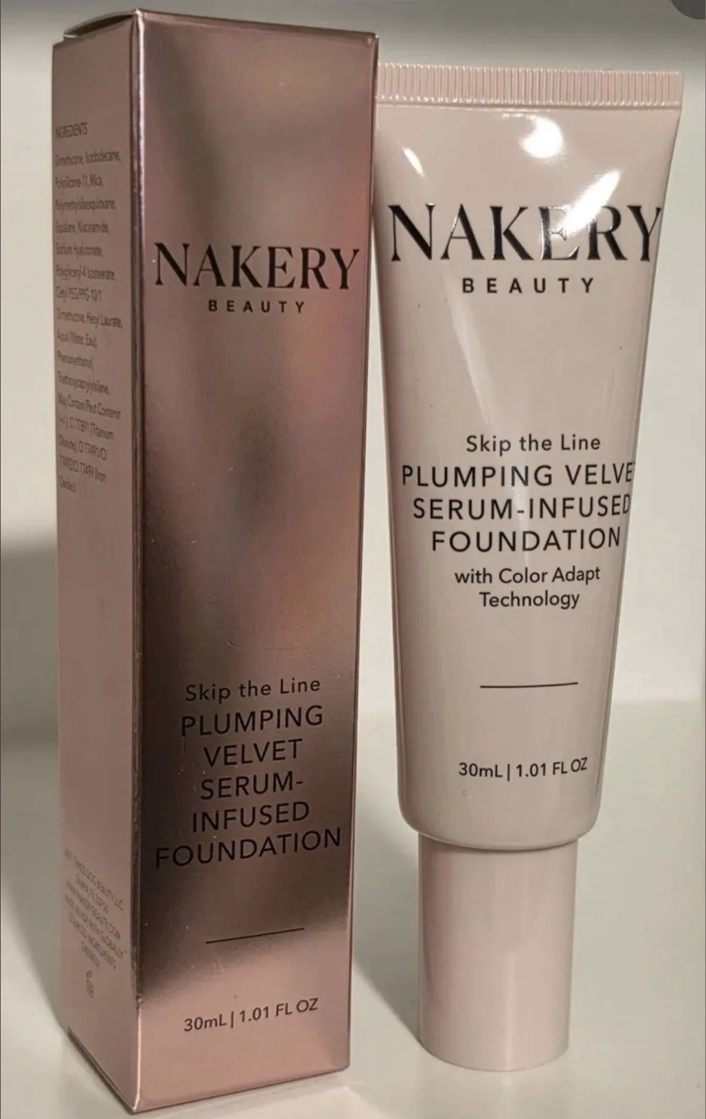 Nakery Beauty Skip the Line Plumping Velvet Serum Foundation (Shade Deep)