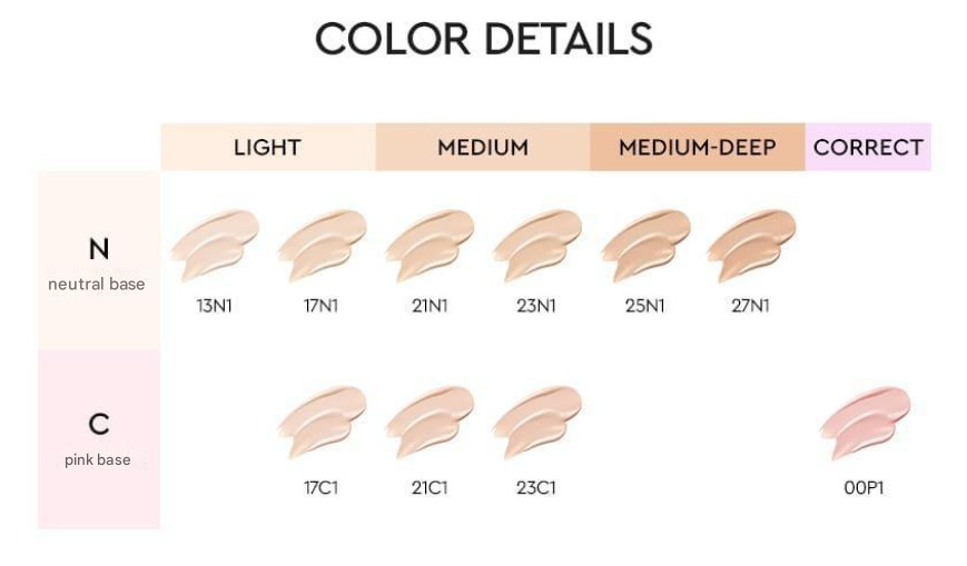 Korea Cosmetics “NEW Black cushion foundation 13N1 SPF34/PA++ Original + Refill”