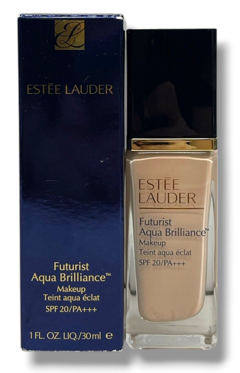Estee Lauder Futurist Aqua Brilliance Makeup SPF 20 (1fl.oz/30ml/1C0) NEW