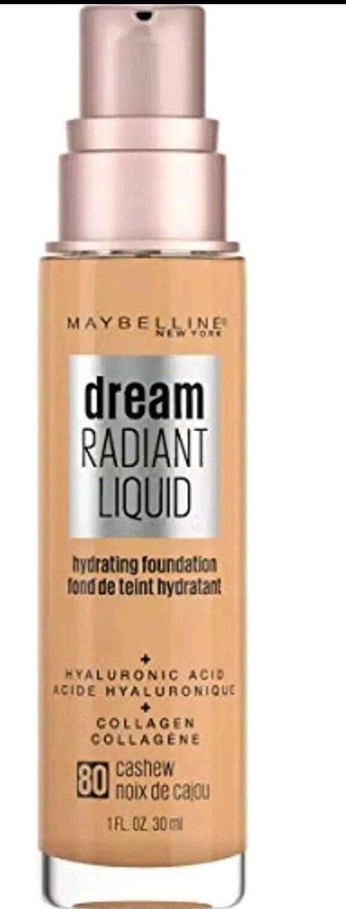 Maybelline Dream Radiant Liquid Foundation – 80 Cashew – NEW