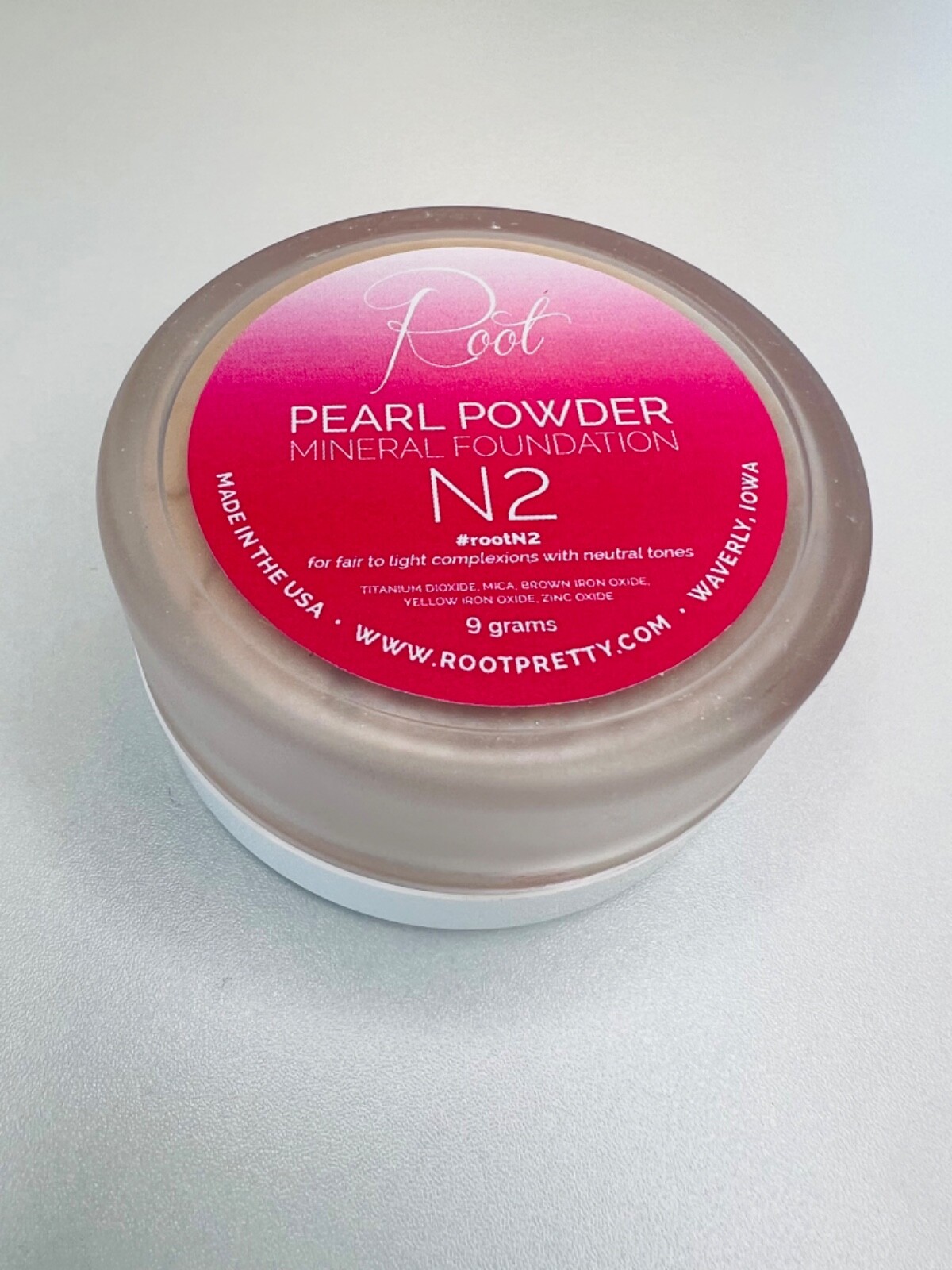 RootPretty Loose Mineral Foundation N2 Brand New Clean non toxic.