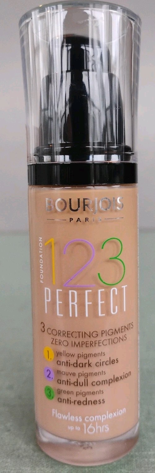 Bourjois 123 Perfect Foundation 16 Hour 54 Beige 30ml 1oz Exp 08/2026