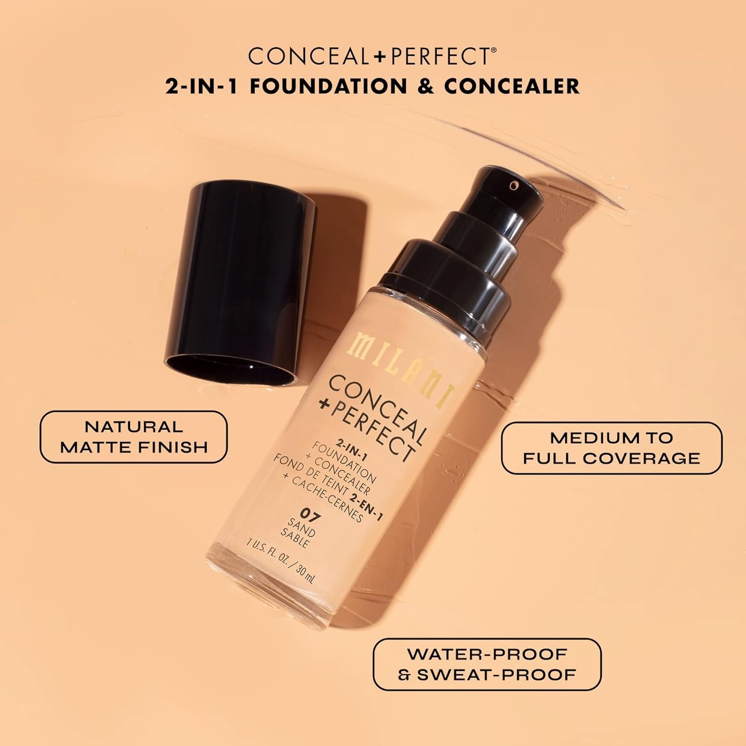 Lightweight Foundation + Concealer Duo – 06-Sand Beige