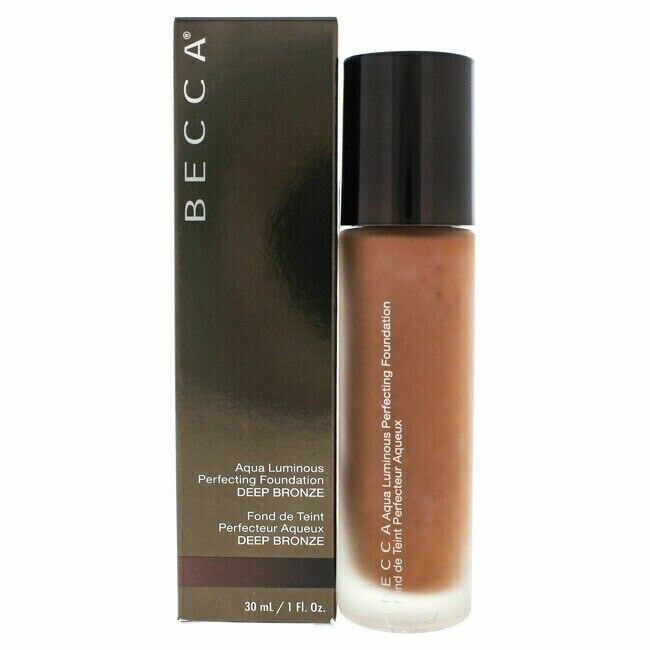 BECCA Aqua Luminous Perfecting Liquid Foundation Deep Bronze 1oz – NIB AUTHENTIC