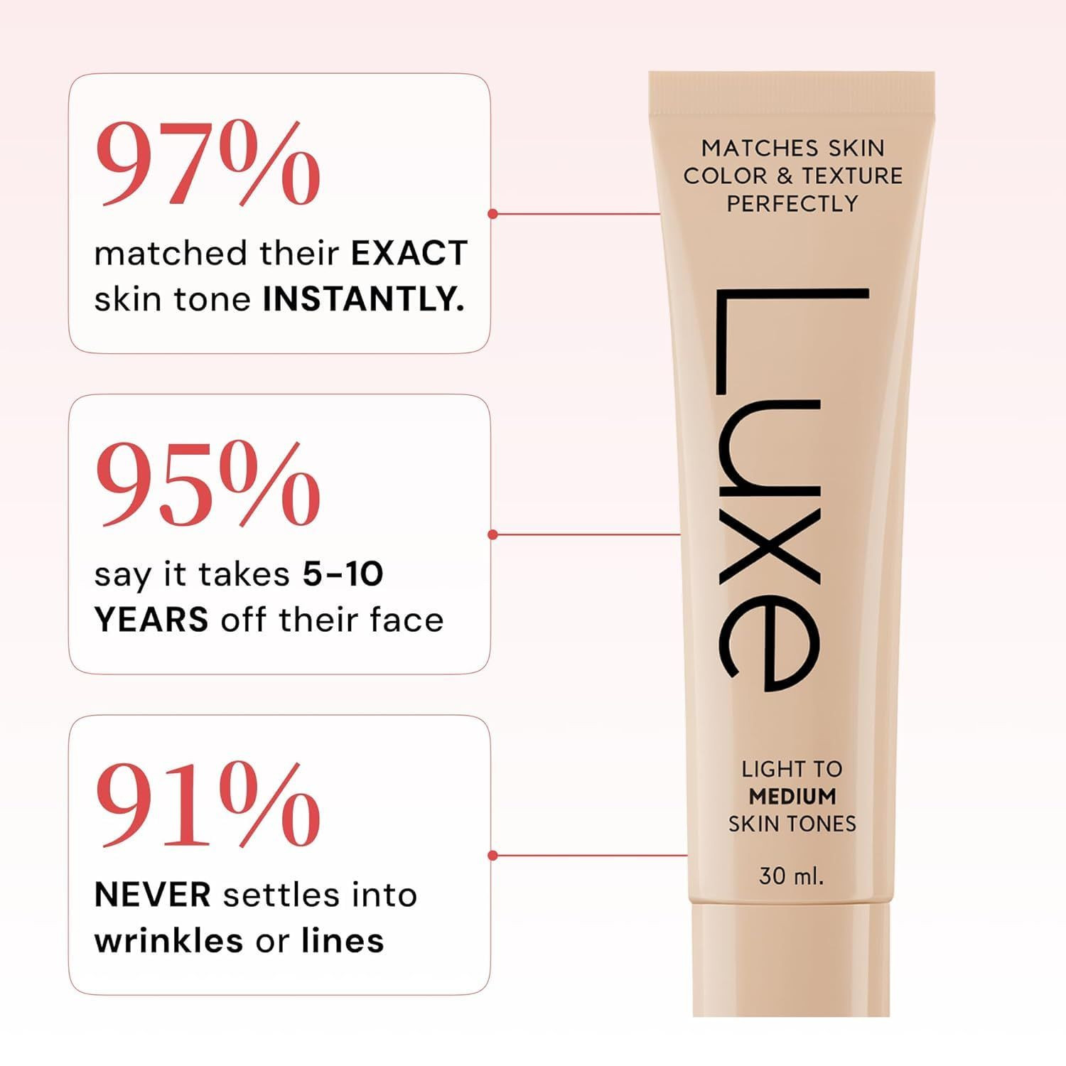 Luxe Color Changing Foundation (Medium Dark) 1 Fl Oz (Pack of 1), Medium Dark
