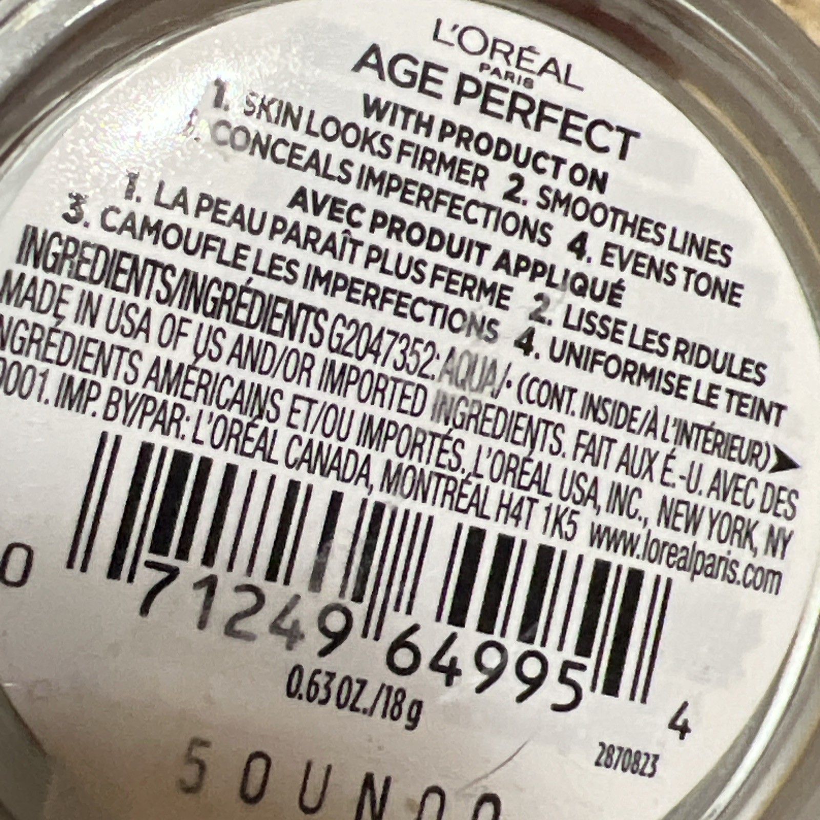 L’Oreal Paris AGE PERFECT 4-in-1 Tinted Balm 20 Deep Profond .63 oz, Lot of 3