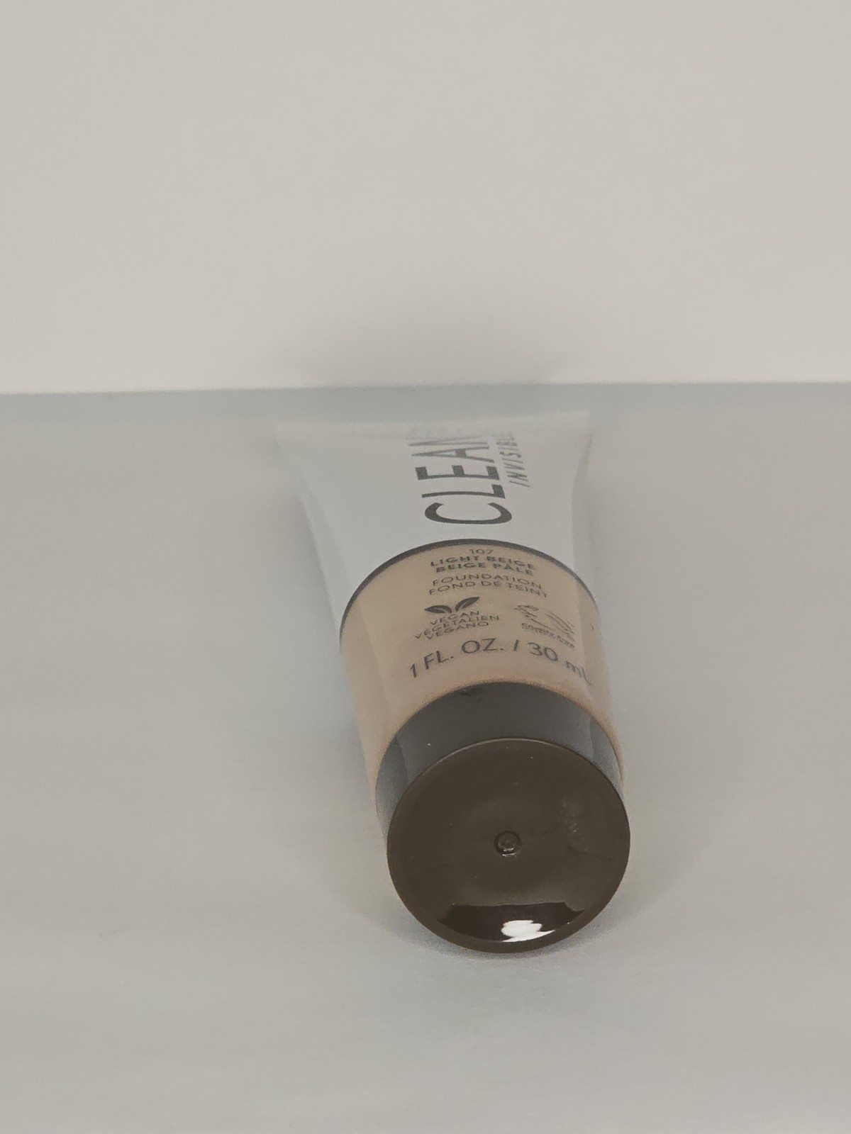 CoverGirl Clean Invisible Foundation 107 Light Beige 1oz Fragrance-Free Vegan