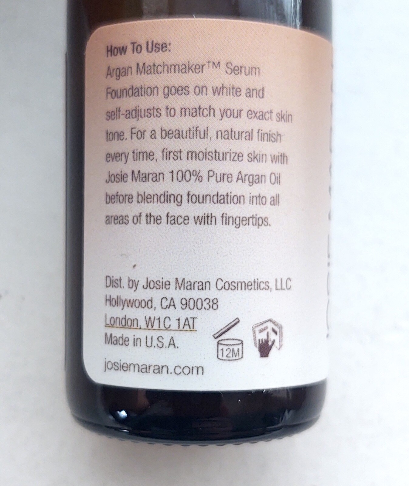 JOSIE MARAN Argan Matchmaker Serum Adjusting Foundation MEDIUM / DARK 1oz