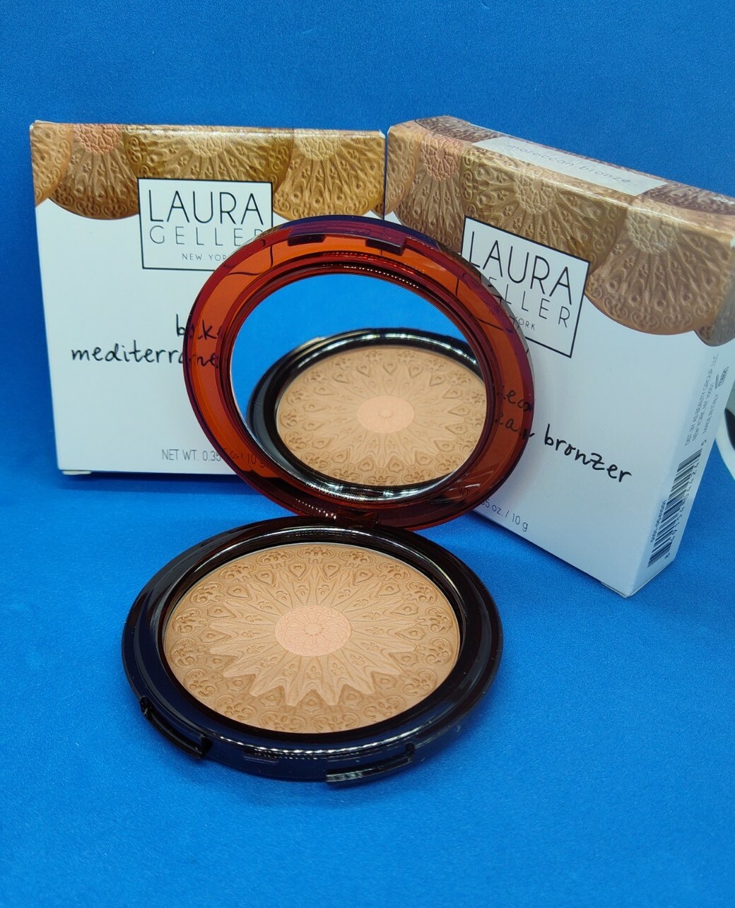 Laura Geller Baked Mediterranean Bronzer Moroccan Bronze 0.35 oz (LOT OF 2)