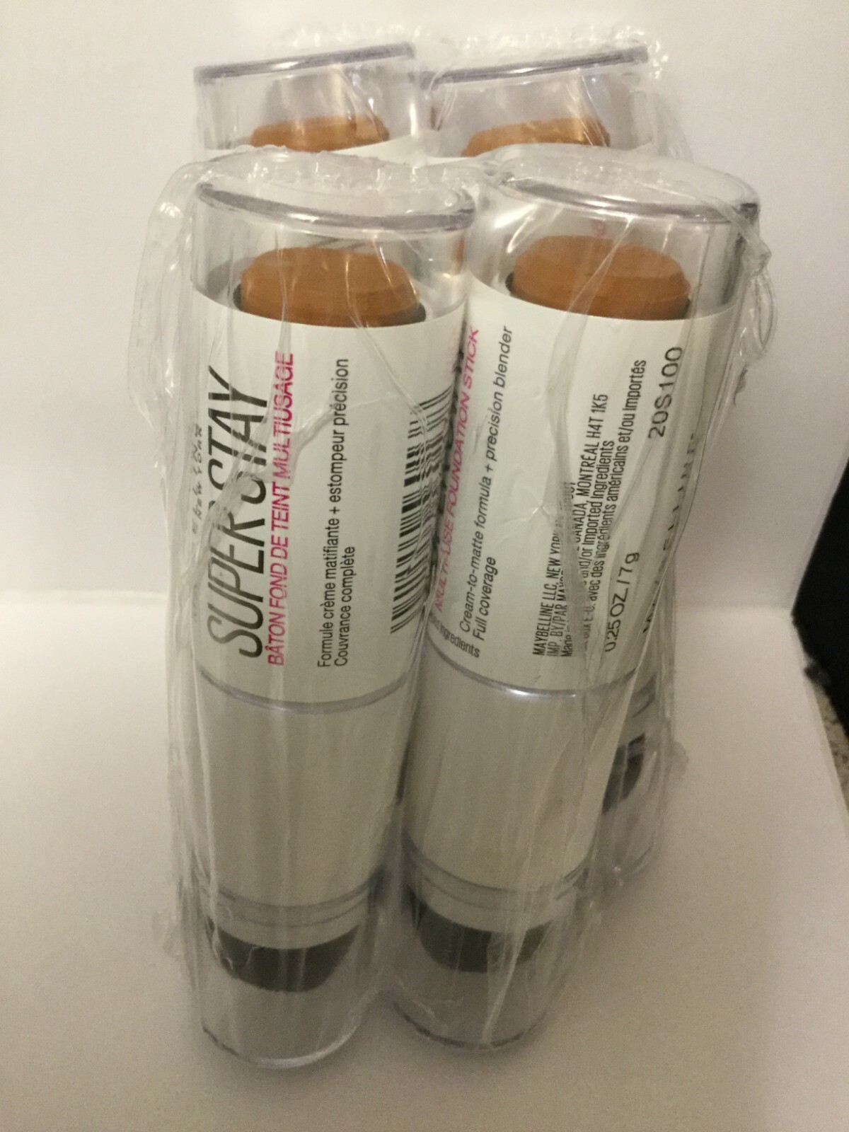 4 X Maybelline Super Stay Multi Use Foundation Stick, #334 Warm Sun NEW.