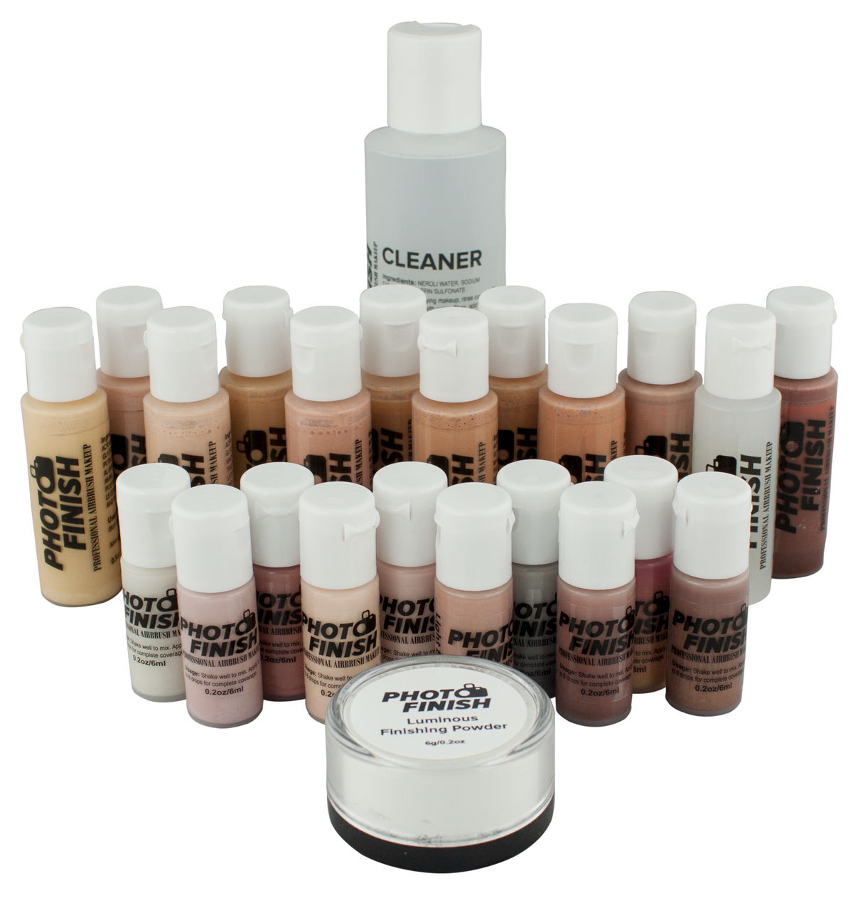 PHOTO FINISH AIRBRUSH MAKEUP, KIT-DELUXE SET 24 peice set. Matte finish
