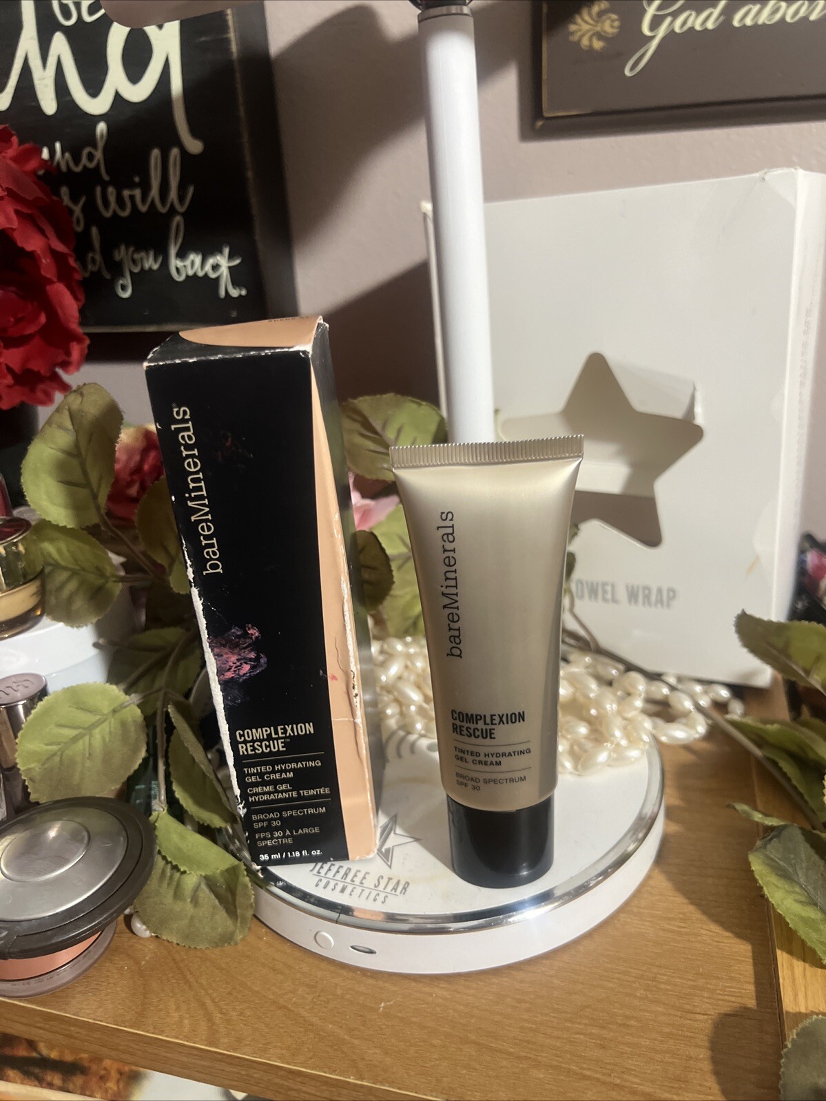 HTF BARE MINERALS ~ COMPLEXION RESCUE TINTED HYDRATING CREAM ~ # 04 SUEDE