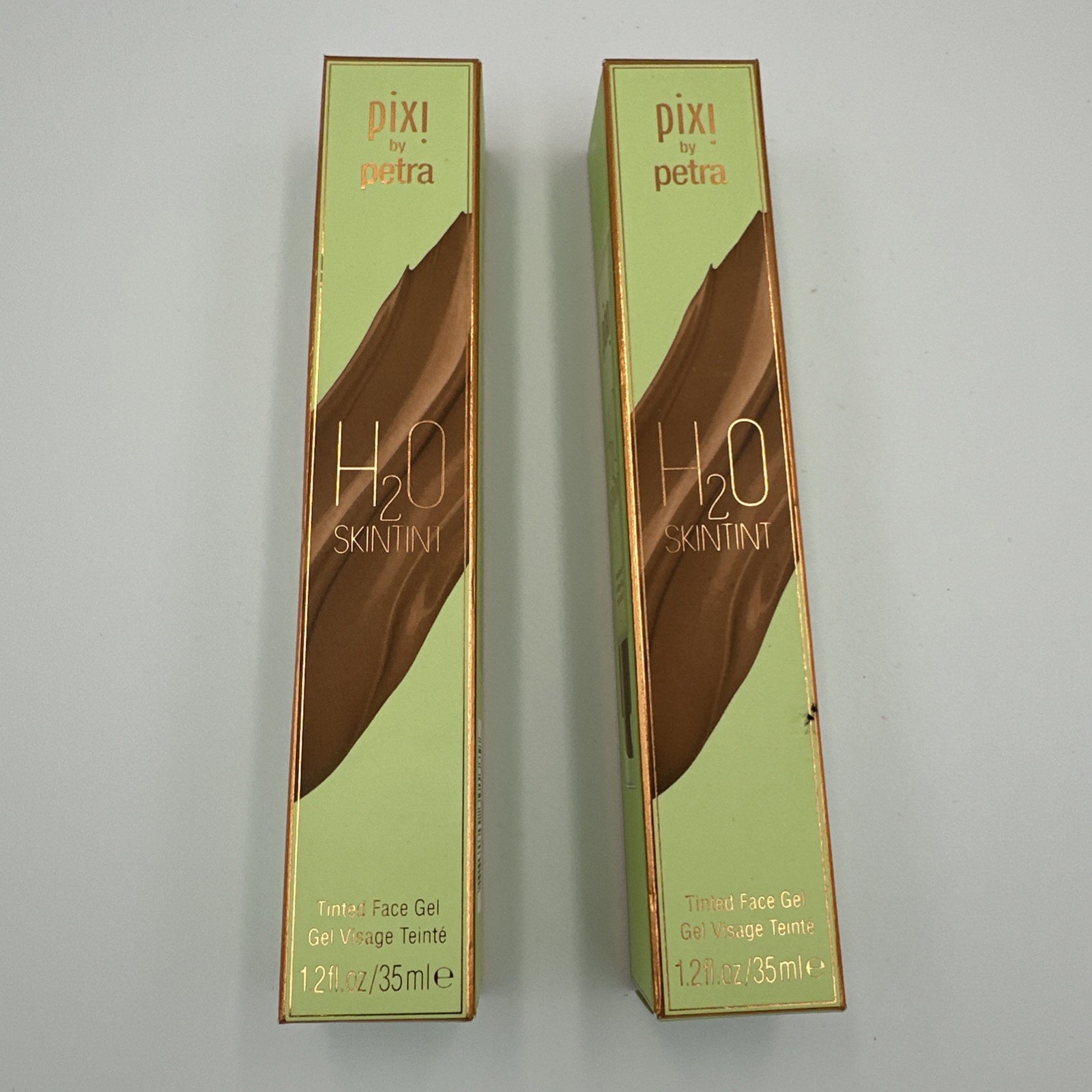 PIXI By Petra SkinTint TINTED Moisturizer Face Gel Chestnut Makeup – 2 Boxes