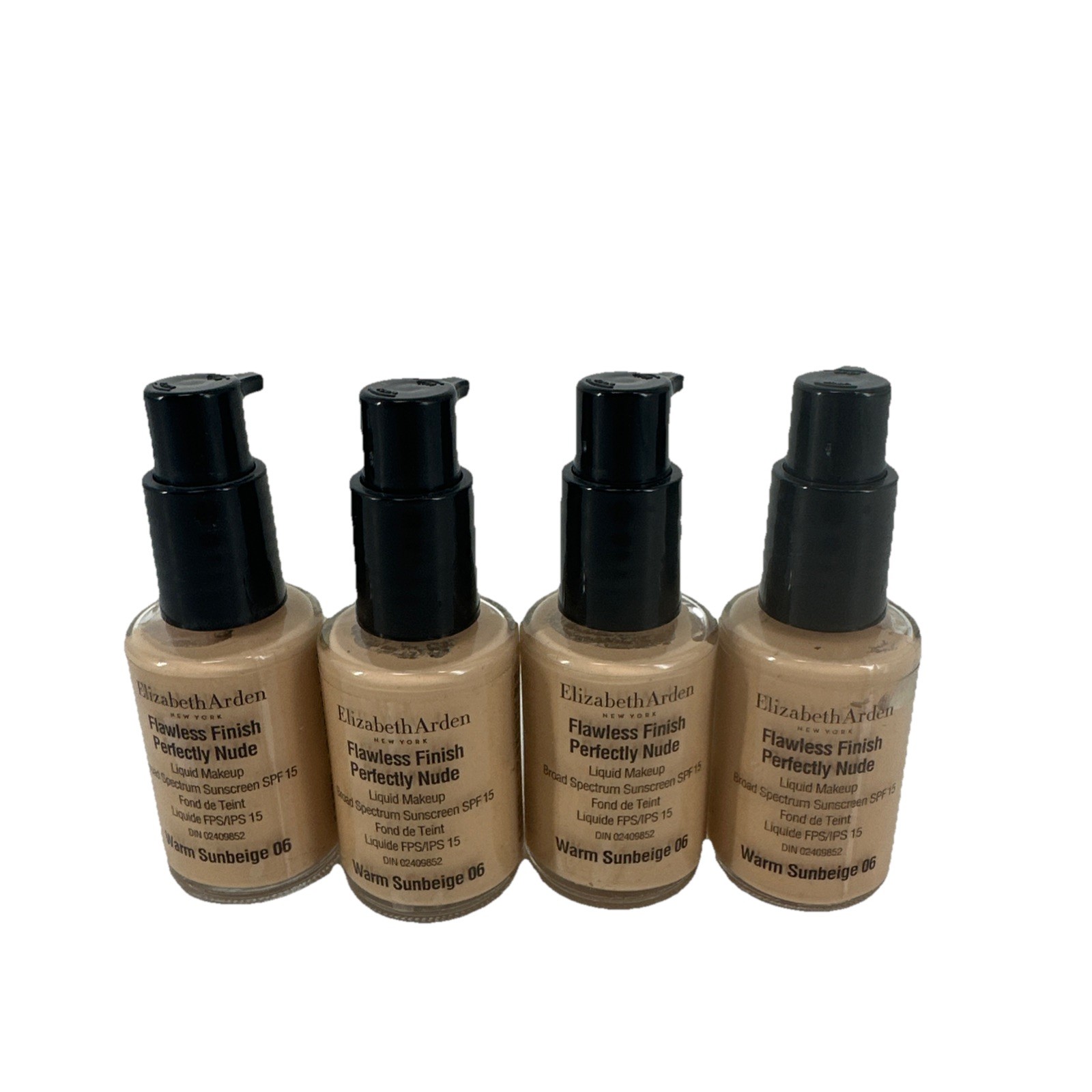 4 PACK Elizabeth Arden Flawless Finish Perfectly Nude SPF 15 Warm Sunbeige 06 x4