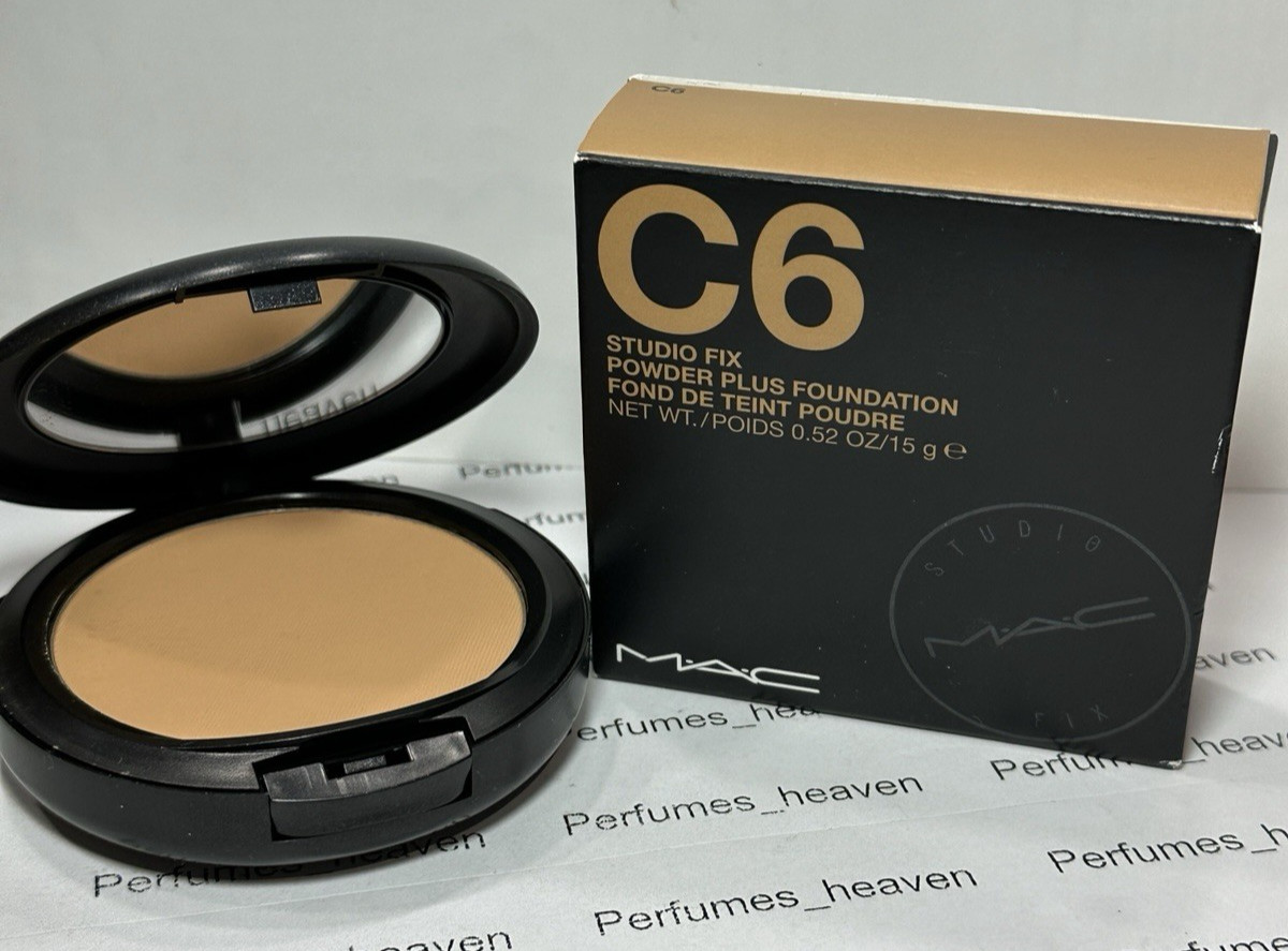 Mac Studio Fix Powder Plus Foundation C6 – Full Size 0.52 oz. / 15 g New