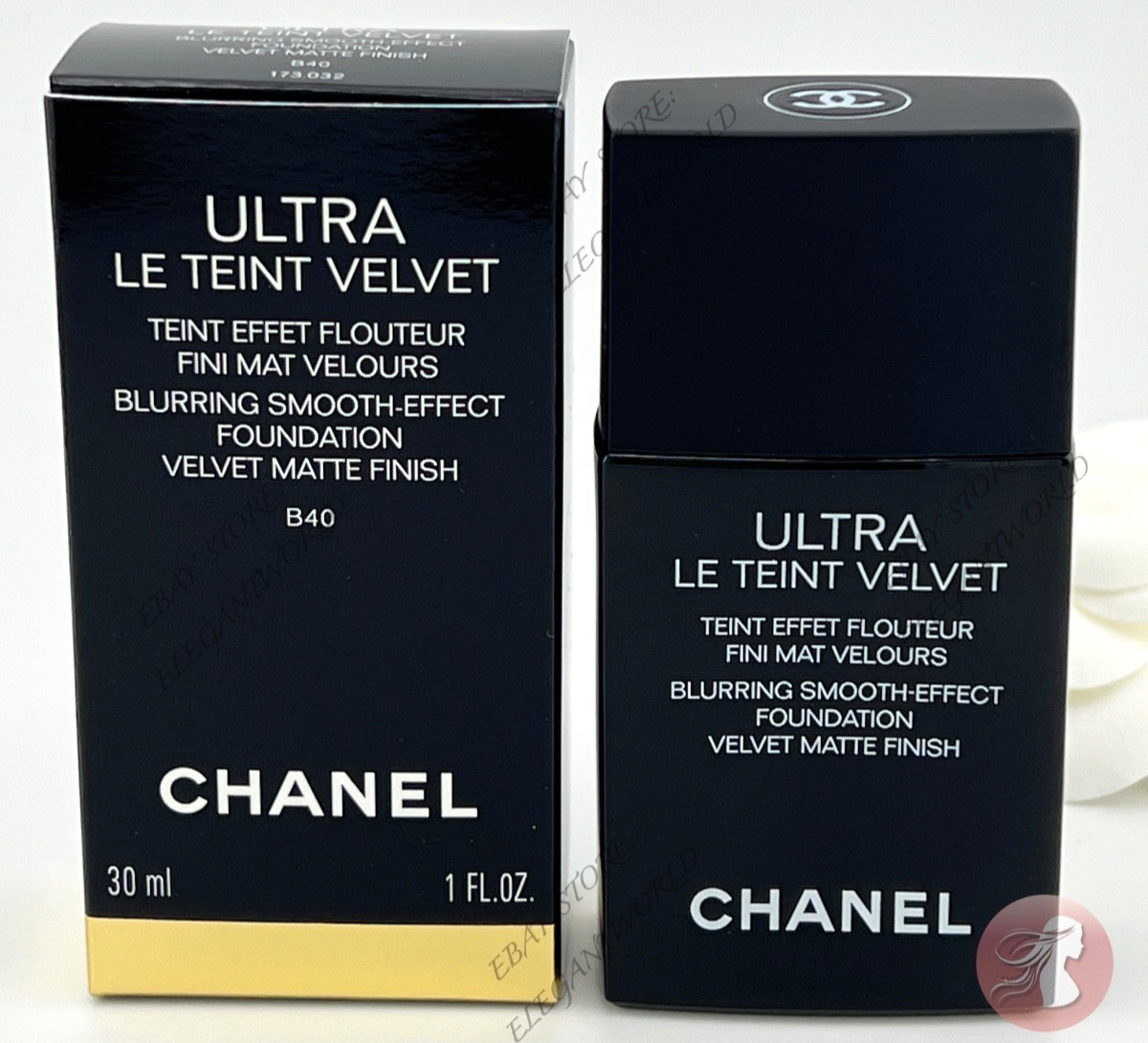 Chanel ULTRA LE TEINT VELVET Blurring Smooth Effect Matte Finish Foundation B40