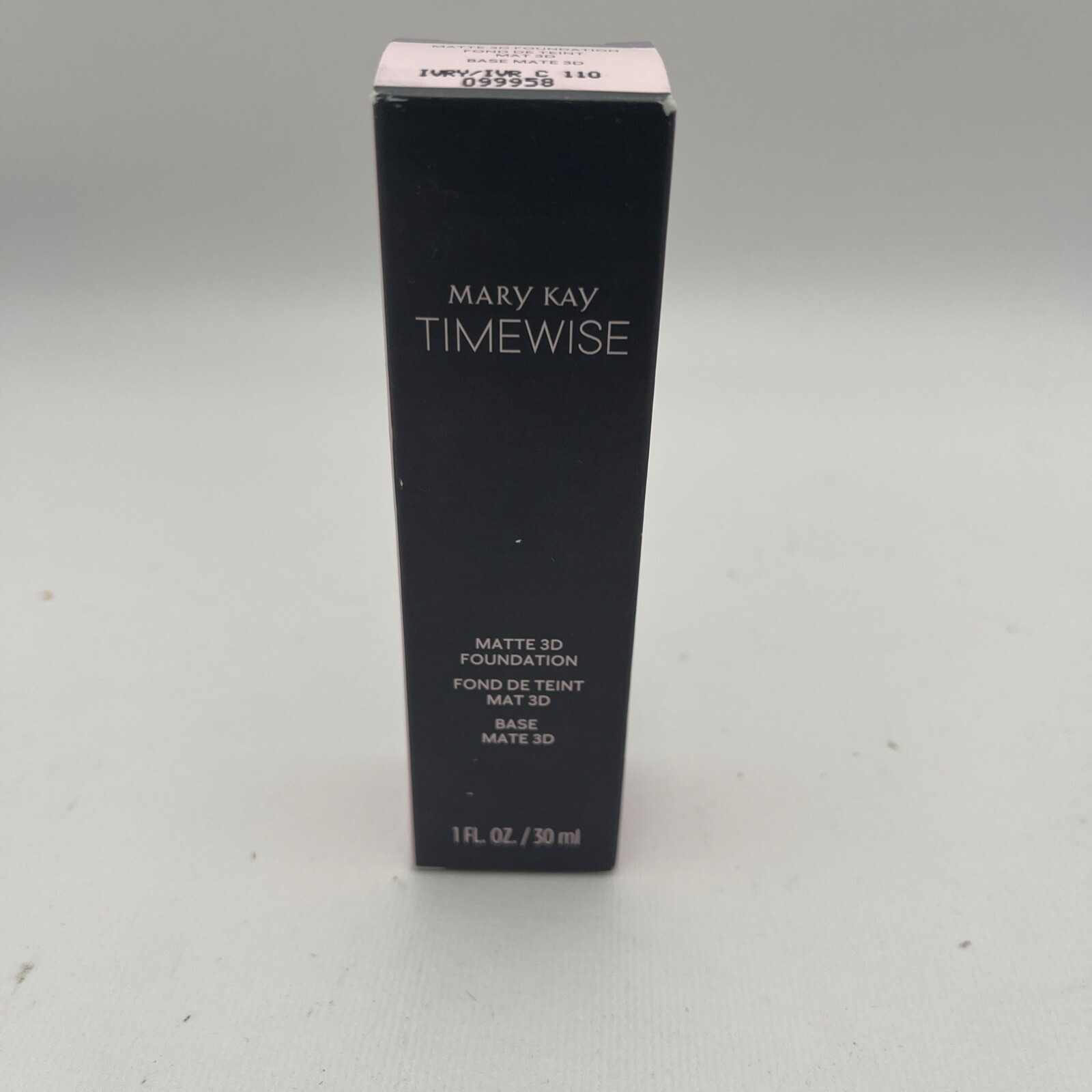 Mary Kay Timewise Matte 3D Foundation Ivory C 110 Full Size 30ml New