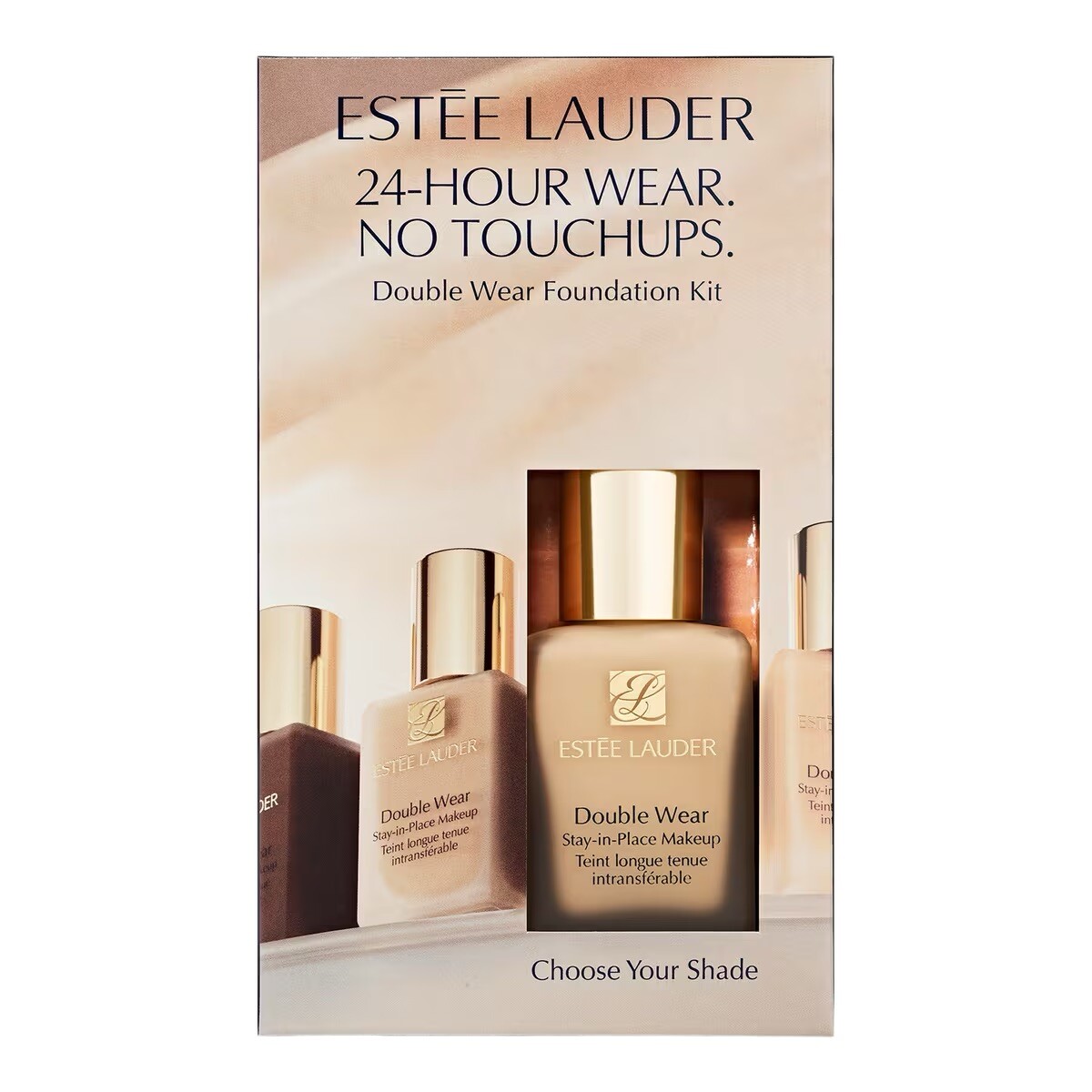 Estee Lauder Double Wear Foundation Kit + Double Wear Foundation 2C1 Pure Beige