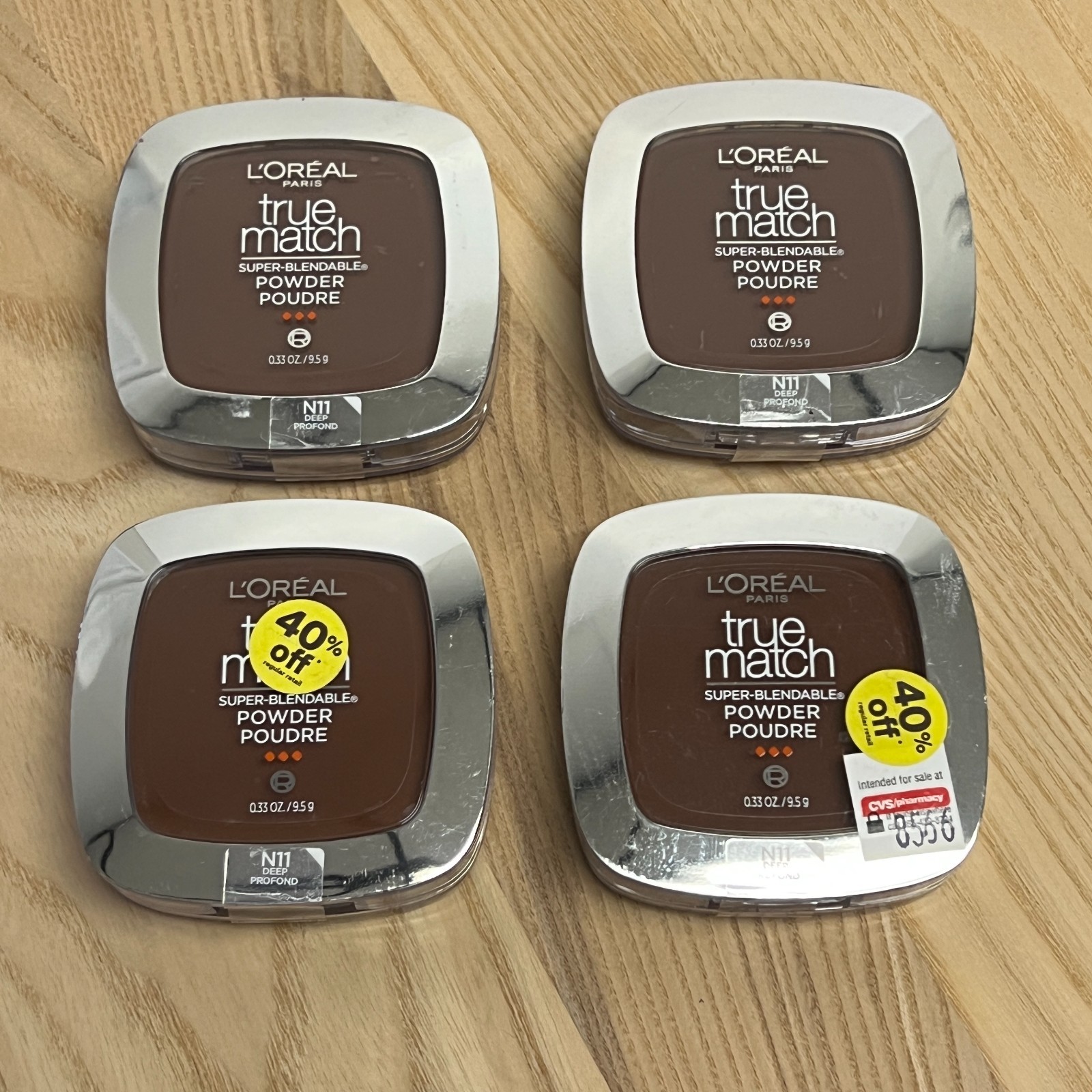 4X L’oreal Paris True Match Super Blendable Powder Foundation N11 Deep NEW