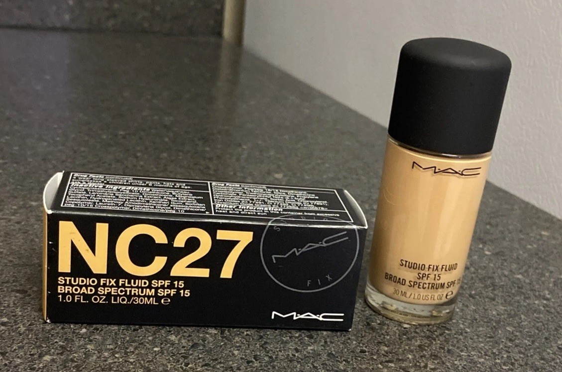 Mac Cosmetics Studio Fix Fluid SPF 15 Foundation Original Formula 1.0 Fl Oz NC27