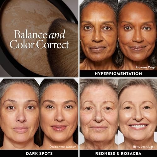 Baked Color Correcting Powder Foundation – Light – Buildable Coverage, Demi-Matt