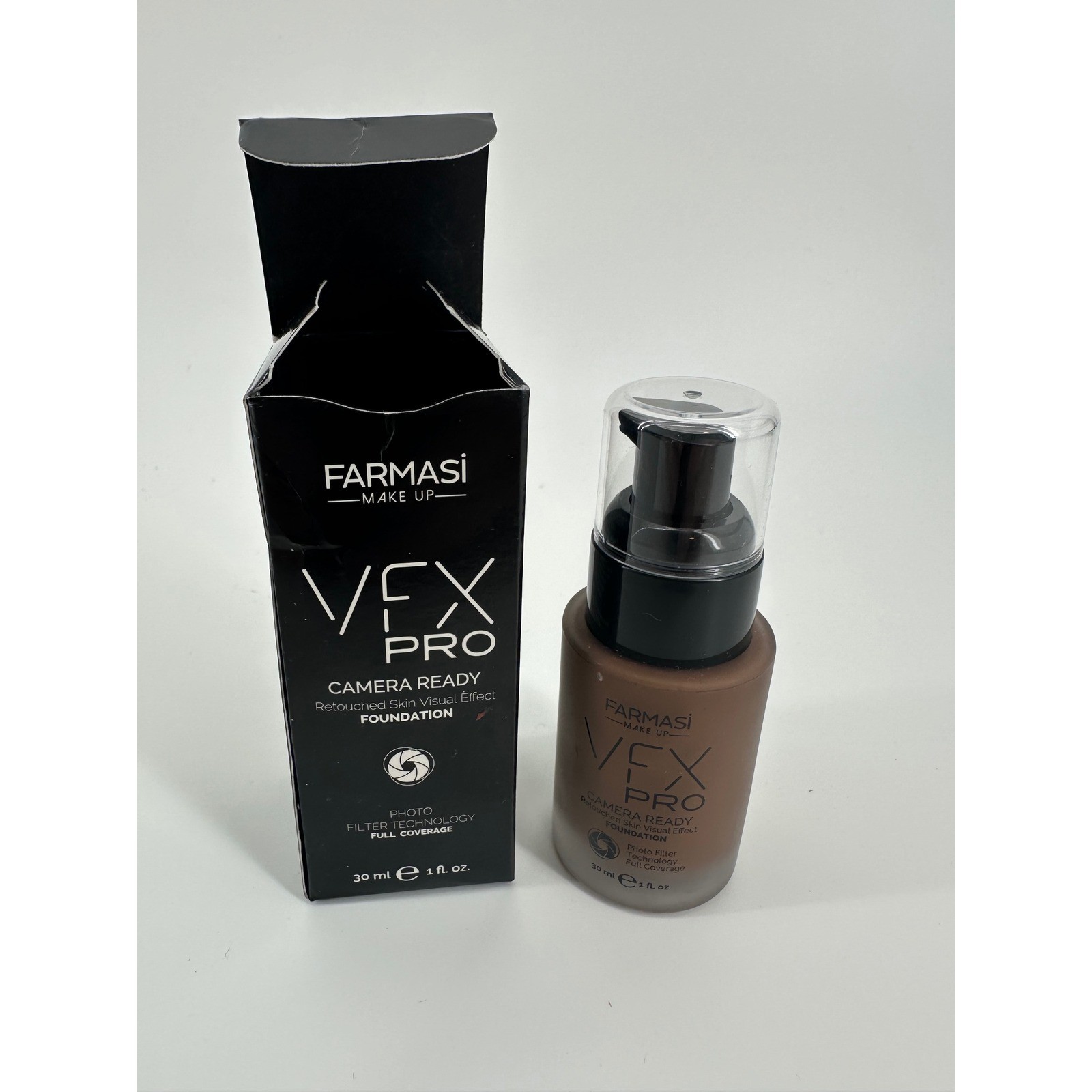 Farmasi VFX Pro Camera Ready Foundation Full Coverage Matte Dark Cacao 10 30ml