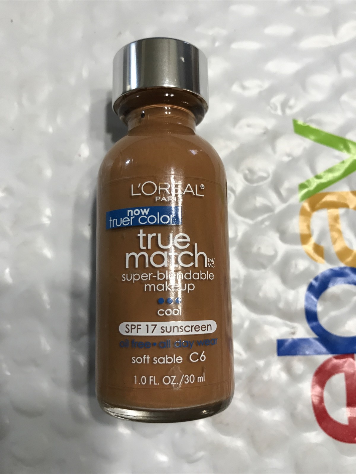 LOREAL True Match Super Blendable Makeup C6 SOFT SABLE cool SPF17 unsealed